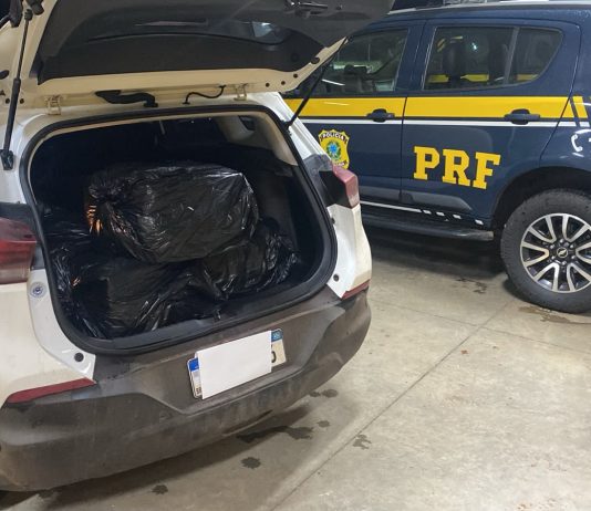 PRF apreende drogas e prende homem que tentou atropelar equipe policial