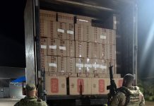 PF e BPFRON apreendem caminhão com cerca de 800 caixas de cigarros contrabandeados