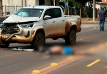 Motociclista morre após colisão com caminhonete na Avenida Amambai, em Naviraí