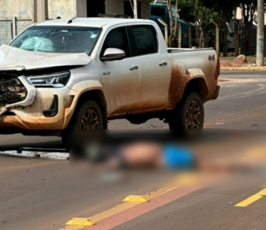Motociclista morre após colisão com caminhonete na Avenida Amambai, em Naviraí