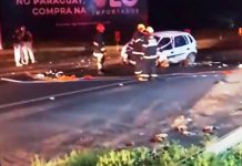 Colisão frontal entre carro e carreta deixa um morto na BR-163 em Mundo Novo