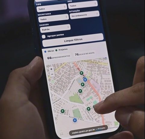 Município de Guaíra disponibiliza Mapa de Obras e Projetos para consulta da população