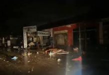 Temporal com ventos fortes e granizo causa estragos em Salto del Guairá, no Paraguai