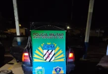 PM prende dois homens com 175 quilos de maconha após perseguição entre Coronel Sapucaia e Amambai