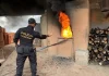 Maconha apreendida com 4 fuzis é incinerada pela PF em Naviraí