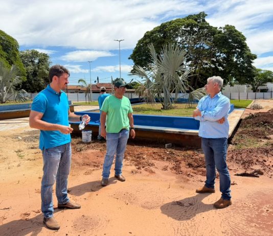 Itaquiraí avança na revitalização da Praça Santos Tomazelli, com previsão de entrega ainda neste ano