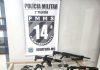 PM apreende 10 armas em compartimento oculto de carro em Iguatemi