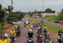 Carreata em apoio a Flávio Bolsonaro movimentou Mundo Novo na véspera das eleições