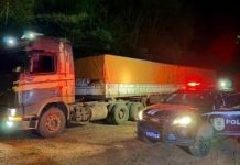SIG apreende 1,8 tonelada de maconha escondida em carreta em Mundo Novo