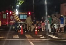 Colisão entre carro e moto deixa duas irmãs feridas em Naviraí