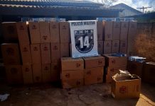 Polícia Militar apreende 91 mil maços de cigarros contrabandeados em Mundo Novo